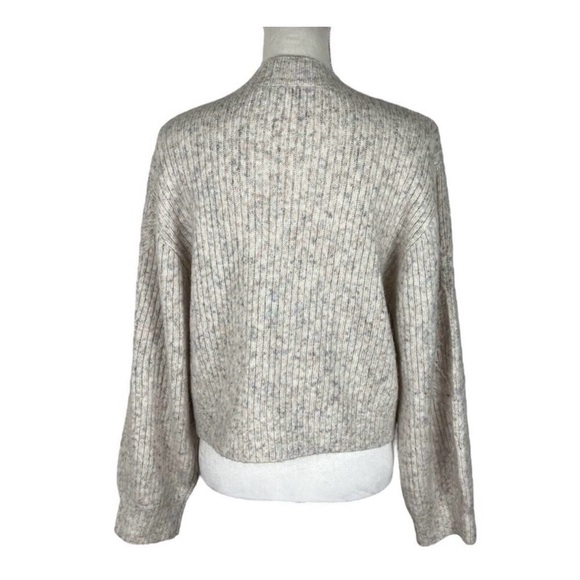 & OTHER STORIES | Button Up Cable Knit Cardigan | Oatmeal/Gray | Small - Picture 6 of 8